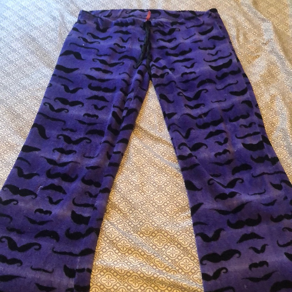 Mustache pajama pants